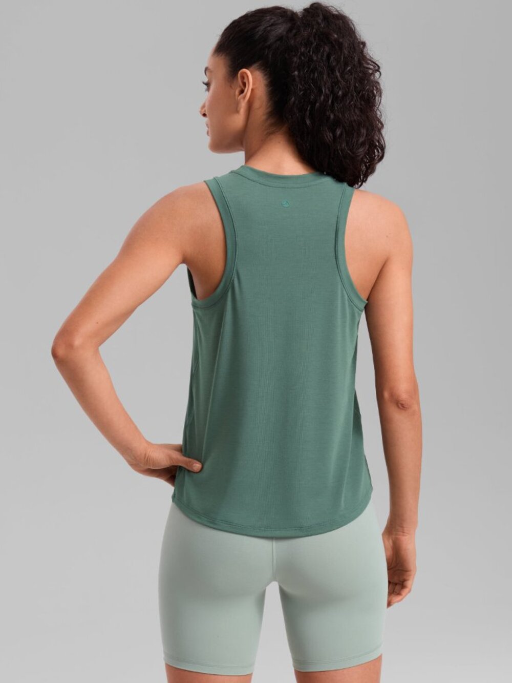 Quick Dry Racerback Hip Length Tank - Picture 2 of 5